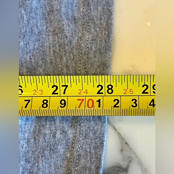 EUC E.L.I. Cotton/Spandex V-Neck Tunic Top W/ Button Sleeve Detail XL Gray/White - Picture 11 of 14